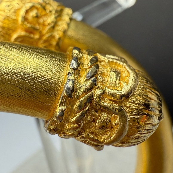 Vintage satin brushed gold bracelet - Picture 4 of 9